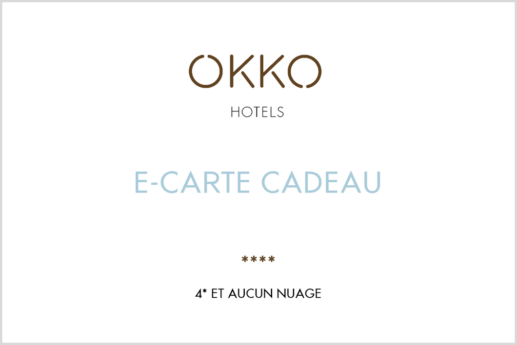 E-carte cadeau La boutique OKKO HOTELS